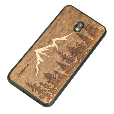 Xiaomi Redmi 8A Mountains Imbuia Wood Case
