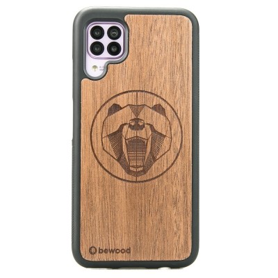 Huawei P40 Lite Bear Merbau Wood Case