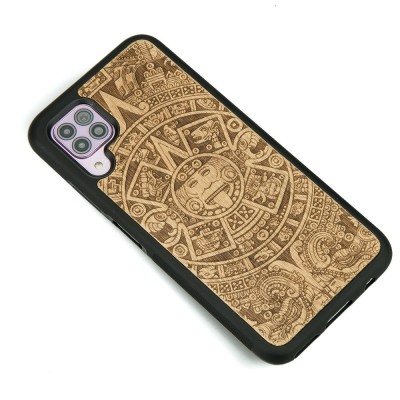 Huawei P40 Lite Aztec Calendar Anigre Wood Case