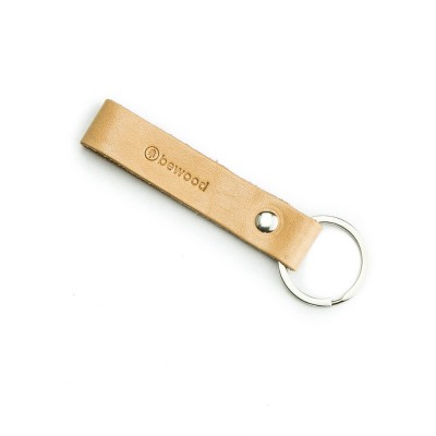 Leather Keychain  Basic  Genuine Leather  Natural