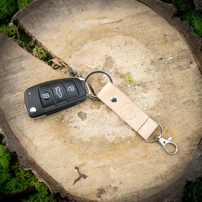 Leather Keychain  Pro  Genuine Leather  Natural