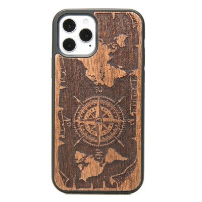 Apple iPhone 12 / 12 Pro Compass Merbau Wood Case