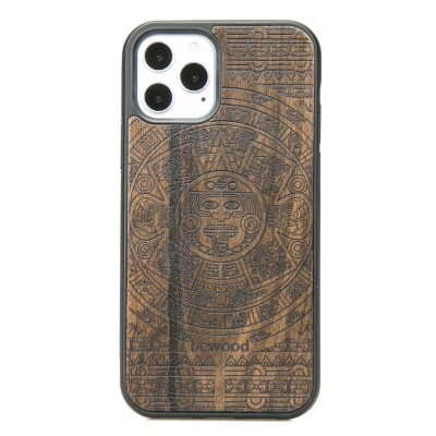 Apple iPhone 12 / 12 Pro Aztec Calendar Ziricote Wood Case