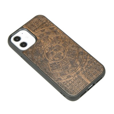 Apple iPhone 12 Mini Aztec Calendar Ziricote Wood Case