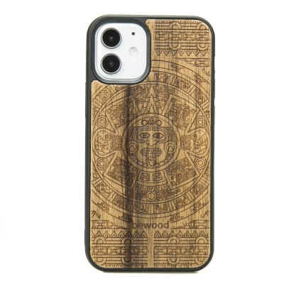 Apple iPhone 12 Mini Aztec Calendar Frake Wood Case