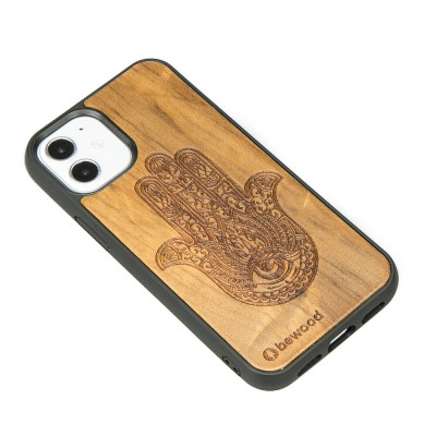 Apple iPhone 12 Mini Hamsa Imbuia Wood Case