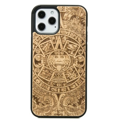 Apple iPhone 12 Pro Max Aztec Calendar Anigre Wood Case