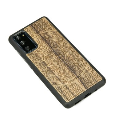 Samsung Galaxy S20 FE Aztec Calendar Frake Wood Case