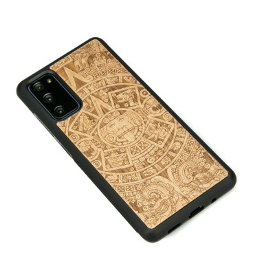 Samsung Galaxy S20 FE Aztec Calendar Anigre Wood Case