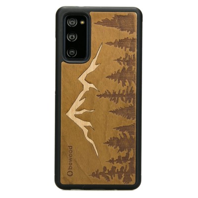 Samsung Galaxy S20 FE Mountains Imbuia Wood Case