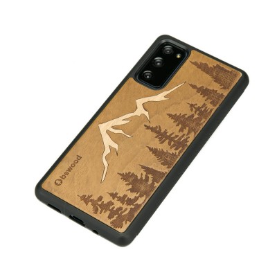 Samsung Galaxy S20 FE Mountains Imbuia Wood Case