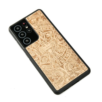 Samsung Galaxy S21 Ultra Aztec Calendar Anigre Wood Case