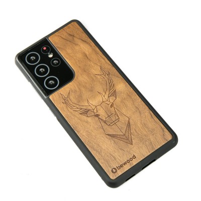 Samsung Galaxy S21 Ultra Deer Imbuia Wood Case