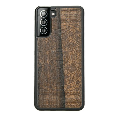 Samsung Galaxy S21 Aztec Calendar Ziricote Wood Case