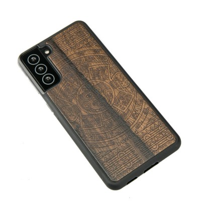 Samsung Galaxy S21 Aztec Calendar Ziricote Wood Case