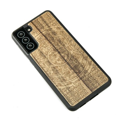 Samsung Galaxy S21 Aztec Calendar Frake Wood Case