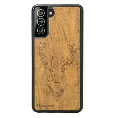 Samsung Galaxy S21 Deer Imbuia Wood Case