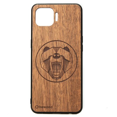 OPPO Reno 4  Lite Bear Merbau Wood Case