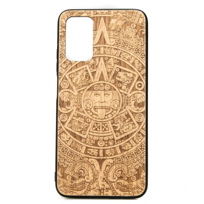 POCO M3 Aztec Calendar Anigre Wood Case