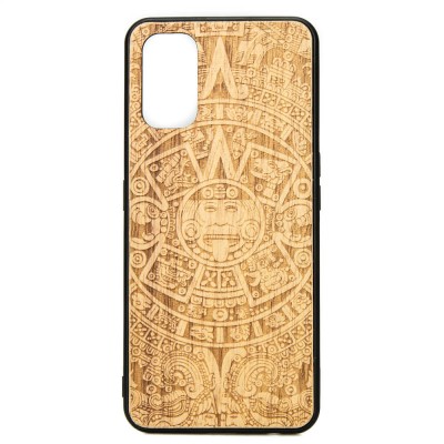 Realme 7 Pro Aztec Calendar Anigre Wood Case