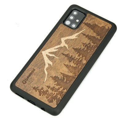 Samsung Galaxy A71 5G Mountains Imbuia Wood Case