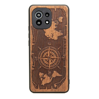 Xiaomi Mi 11 Lite Compass Merbau Wood Case
