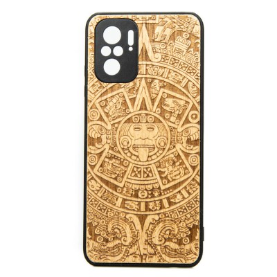 Xiaomi Redmi Note 10 Aztec Calendar Anigre Wood Case