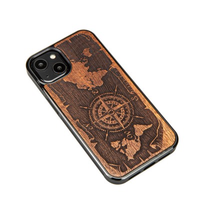 Apple iPhone 13 Compass Merbau Wood Case