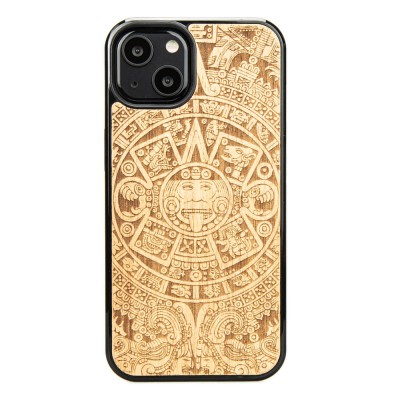 Apple iPhone 13 Aztec Calendar Anigre Wood Case