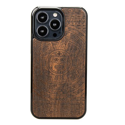 Apple iPhone 13 Pro Aztec Calendar Ziricote Wood Case
