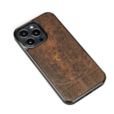 Apple iPhone 13 Pro Aztec Calendar Ziricote Wood Case