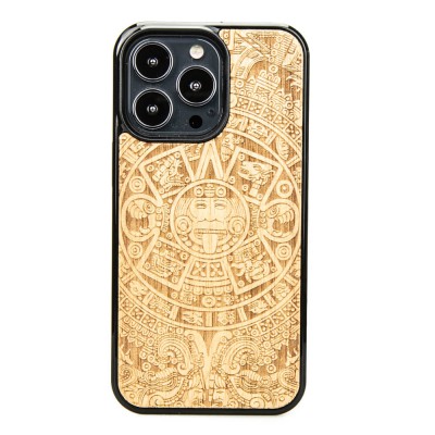 Apple iPhone 13 Pro Aztec Calendar Anigre Wood Case