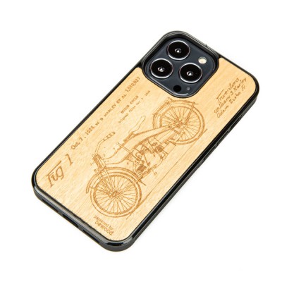 Apple iPhone 13 Pro Harley Patent Anigre Wood Case