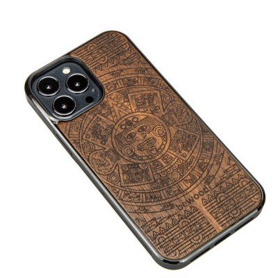 Apple iPhone 13 Pro Max Aztec Calendar Ziricote Wood Case