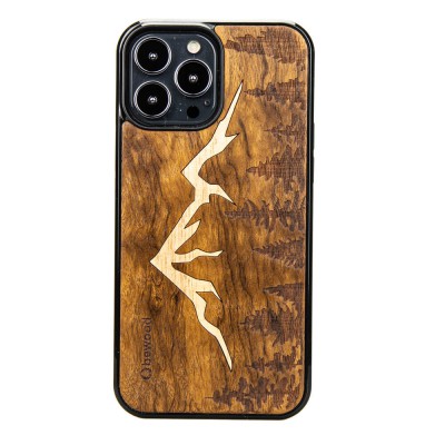 Apple iPhone 13 Pro Max Mountains Imbuia Wood Case