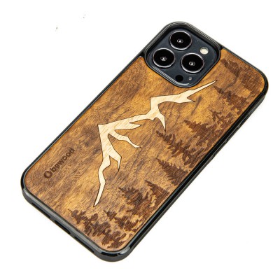 Apple iPhone 13 Pro Max Mountains Imbuia Wood Case