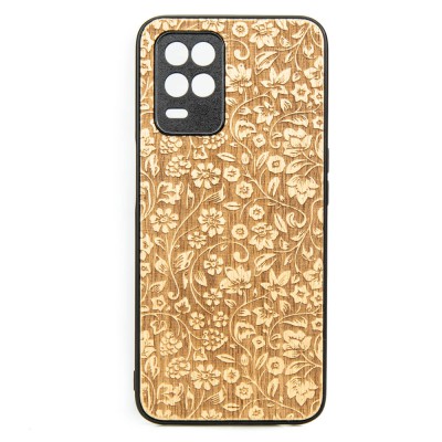 Xiaomi Realme 8 5G Flowers Anigre Wood Case