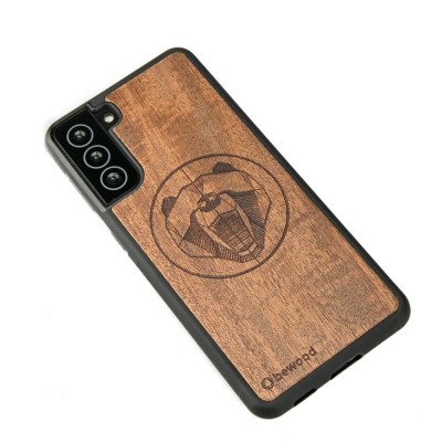 Samsung Galaxy S21 FE Bear Merbau Wood Case