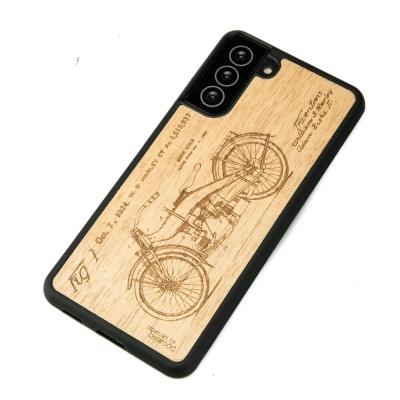 Samsung Galaxy S21 FE Harley Patent Anigre Wood Case