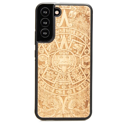 Samsung Galaxy S22 Plus Aztec Calendar Anigre Wood Case