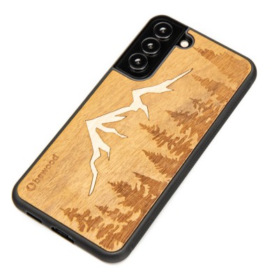 Samsung Galaxy S22 Plus Mountains Imbuia Wood Case