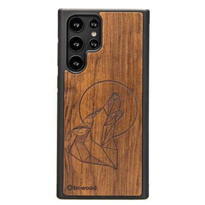 Samsung Galaxy S22 Ultra Wolf Imbuia Wood Case