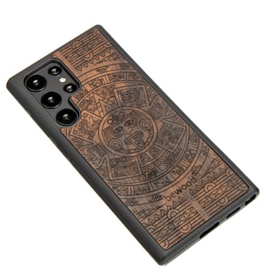 Samsung Galaxy S22 Ultra Aztec Calendar Ziricote Wood Case