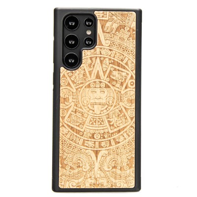 Samsung Galaxy S22 Ultra Aztec Calendar Anigre Wood Case