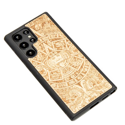 Samsung Galaxy S22 Ultra Aztec Calendar Anigre Wood Case