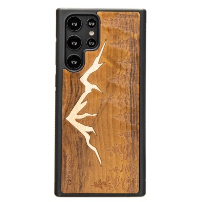Samsung Galaxy S22 Ultra Mountains Imbuia Wood Case