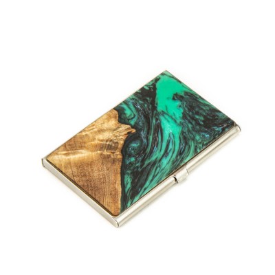 Business card holder Inox Bewood Unique Turquoise