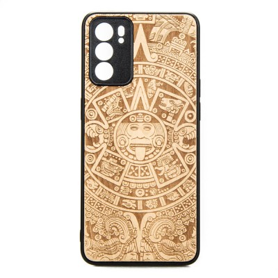 Oppo Reno 6 5G Aztec Calendar Anigre Wood Case