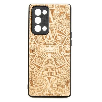Oppo Reno 6 Pro Aztec Calendar Anigre Wood Case