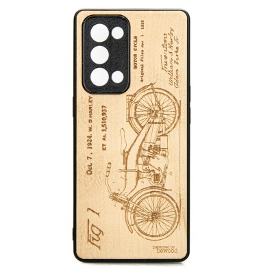 Oppo Reno 6 Pro Harley Patent Anigre Wood Case